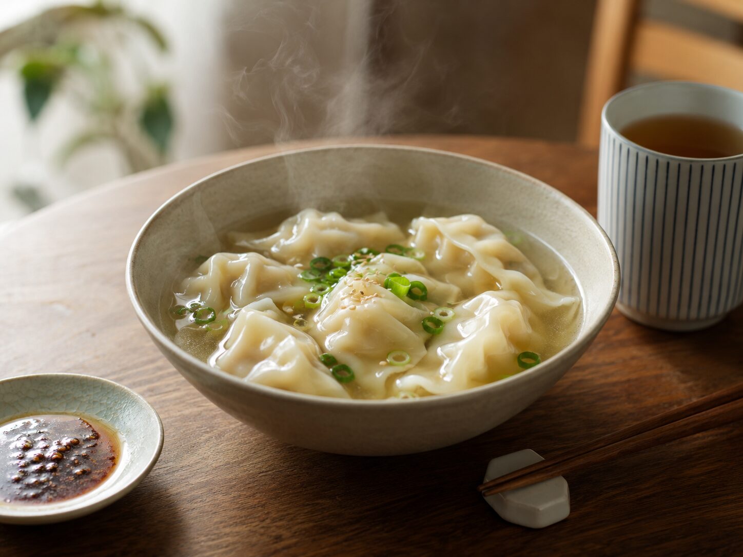 大切な人と水餃子を楽しむ風景