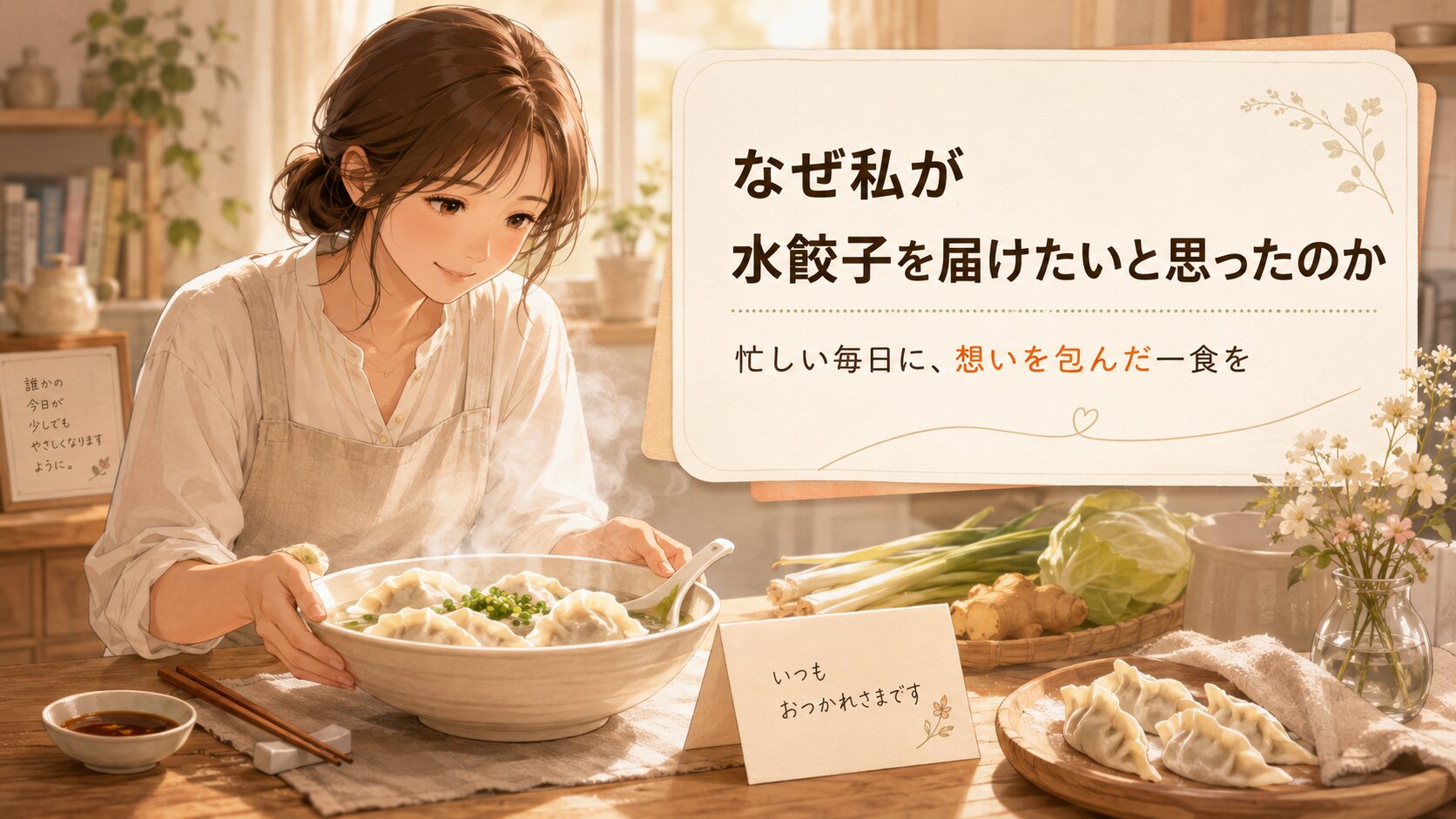 なぜ私は水餃子を届けたいと思ったのか