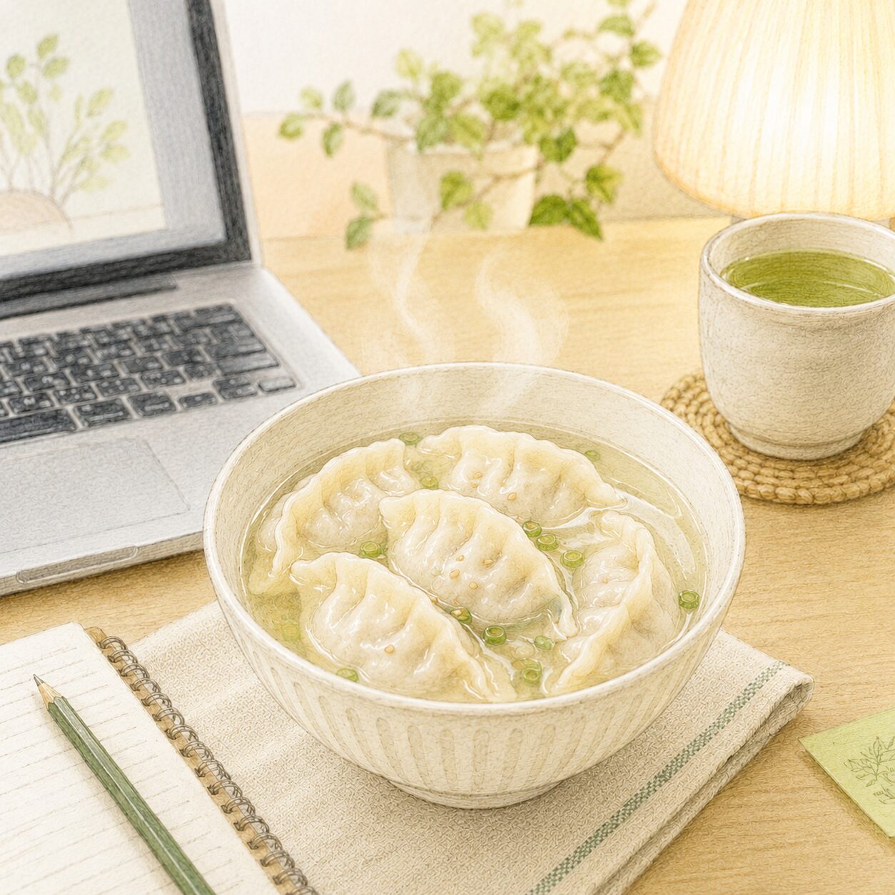 在宅ワーク中の食事シーン